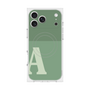 プレミアムスクエアケース with MagSafe［ オリジナル - initial two tone - A green ］