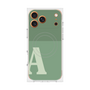 プレミアムスクエアケース with MagSafe［ オリジナル - initial two tone - A green ］