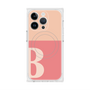 プレミアムスクエアケース with MagSafe［ オリジナル - initial two tone - B pink ］