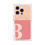 プレミアムスクエアケース with MagSafe［ オリジナル - initial two tone - B pink ］