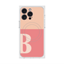 プレミアムスクエアケース with MagSafe［ オリジナル - initial two tone - B pink ］