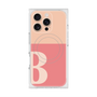 プレミアムスクエアケース with MagSafe［ オリジナル - initial two tone - B pink ］