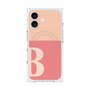 プレミアムスクエアケース with MagSafe［ オリジナル - initial two tone - B pink ］