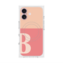 プレミアムスクエアケース with MagSafe［ オリジナル - initial two tone - B pink ］