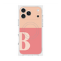 プレミアムスクエアケース with MagSafe［ オリジナル - initial two tone - B pink ］