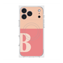 プレミアムスクエアケース with MagSafe［ オリジナル - initial two tone - B pink ］