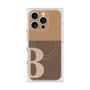 プレミアムスクエアケース with MagSafe［ オリジナル - initial two tone - B brown ］