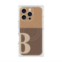 プレミアムスクエアケース with MagSafe［ オリジナル - initial two tone - B brown ］