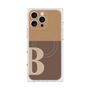 プレミアムスクエアケース with MagSafe［ オリジナル - initial two tone - B brown ］