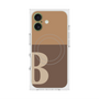 プレミアムスクエアケース with MagSafe［ オリジナル - initial two tone - B brown ］