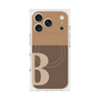 プレミアムスクエアケース with MagSafe［ オリジナル - initial two tone - B brown ］