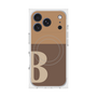 プレミアムスクエアケース with MagSafe［ オリジナル - initial two tone - B brown ］