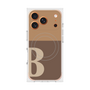 プレミアムスクエアケース with MagSafe［ オリジナル - initial two tone - B brown ］