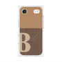 プレミアムスクエアケース with MagSafe［ オリジナル - initial two tone - B brown ］