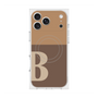 プレミアムスクエアケース with MagSafe［ オリジナル - initial two tone - B brown ］