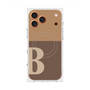 プレミアムスクエアケース with MagSafe［ オリジナル - initial two tone - B brown ］
