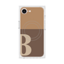 プレミアムスクエアケース with MagSafe［ オリジナル - initial two tone - B brown ］