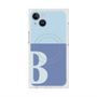 プレミアムスクエアケース with MagSafe［ オリジナル - initial two tone - B blue ］