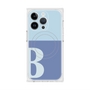 プレミアムスクエアケース with MagSafe［ オリジナル - initial two tone - B blue ］