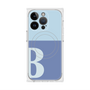 プレミアムスクエアケース with MagSafe［ オリジナル - initial two tone - B blue ］