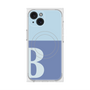 プレミアムスクエアケース with MagSafe［ オリジナル - initial two tone - B blue ］