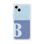 プレミアムスクエアケース with MagSafe［ オリジナル - initial two tone - B blue ］
