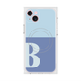 プレミアムスクエアケース with MagSafe［ オリジナル - initial two tone - B blue ］