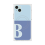 プレミアムスクエアケース with MagSafe［ オリジナル - initial two tone - B blue ］