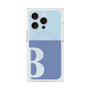 プレミアムスクエアケース with MagSafe［ オリジナル - initial two tone - B blue ］