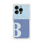 プレミアムスクエアケース with MagSafe［ オリジナル - initial two tone - B blue ］