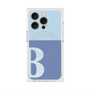 プレミアムスクエアケース with MagSafe［ オリジナル - initial two tone - B blue ］