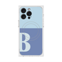 プレミアムスクエアケース with MagSafe［ オリジナル - initial two tone - B blue ］
