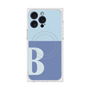 プレミアムスクエアケース with MagSafe［ オリジナル - initial two tone - B blue ］