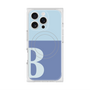 プレミアムスクエアケース with MagSafe［ オリジナル - initial two tone - B blue ］