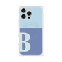 プレミアムスクエアケース with MagSafe［ オリジナル - initial two tone - B blue ］