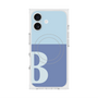プレミアムスクエアケース with MagSafe［ オリジナル - initial two tone - B blue ］