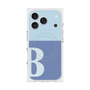 プレミアムスクエアケース with MagSafe［ オリジナル - initial two tone - B blue ］