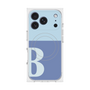 プレミアムスクエアケース with MagSafe［ オリジナル - initial two tone - B blue ］