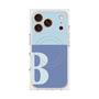 プレミアムスクエアケース with MagSafe［ オリジナル - initial two tone - B blue ］