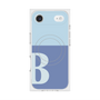 プレミアムスクエアケース with MagSafe［ オリジナル - initial two tone - B blue ］