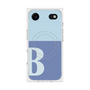 プレミアムスクエアケース with MagSafe［ オリジナル - initial two tone - B blue ］