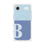 プレミアムスクエアケース with MagSafe［ オリジナル - initial two tone - B blue ］