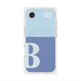 プレミアムスクエアケース with MagSafe［ オリジナル - initial two tone - B blue ］