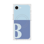 プレミアムスクエアケース with MagSafe［ オリジナル - initial two tone - B blue ］