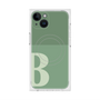 プレミアムスクエアケース with MagSafe［ オリジナル - initial two tone - B green ］