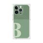 プレミアムスクエアケース with MagSafe［ オリジナル - initial two tone - B green ］
