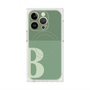 プレミアムスクエアケース with MagSafe［ オリジナル - initial two tone - B green ］
