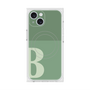プレミアムスクエアケース with MagSafe［ オリジナル - initial two tone - B green ］