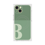 プレミアムスクエアケース with MagSafe［ オリジナル - initial two tone - B green ］
