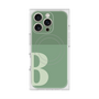 プレミアムスクエアケース with MagSafe［ オリジナル - initial two tone - B green ］